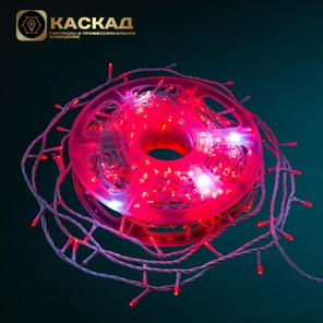 Гирлянда Нить уличная 400 LED Красная 40 м, flash-w